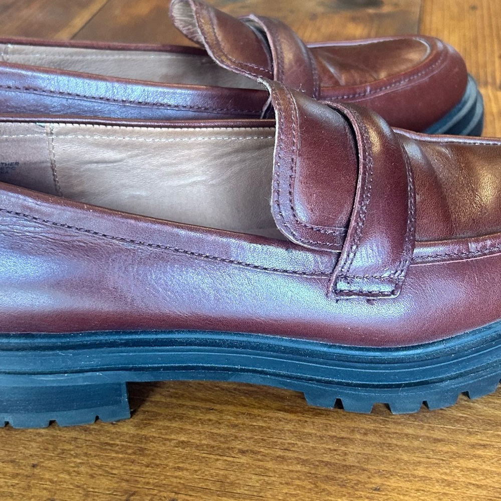 Madewell The Bradley Lugsole Brown Leather Loafer Women’s 8.5 - Picture 4 of 5
